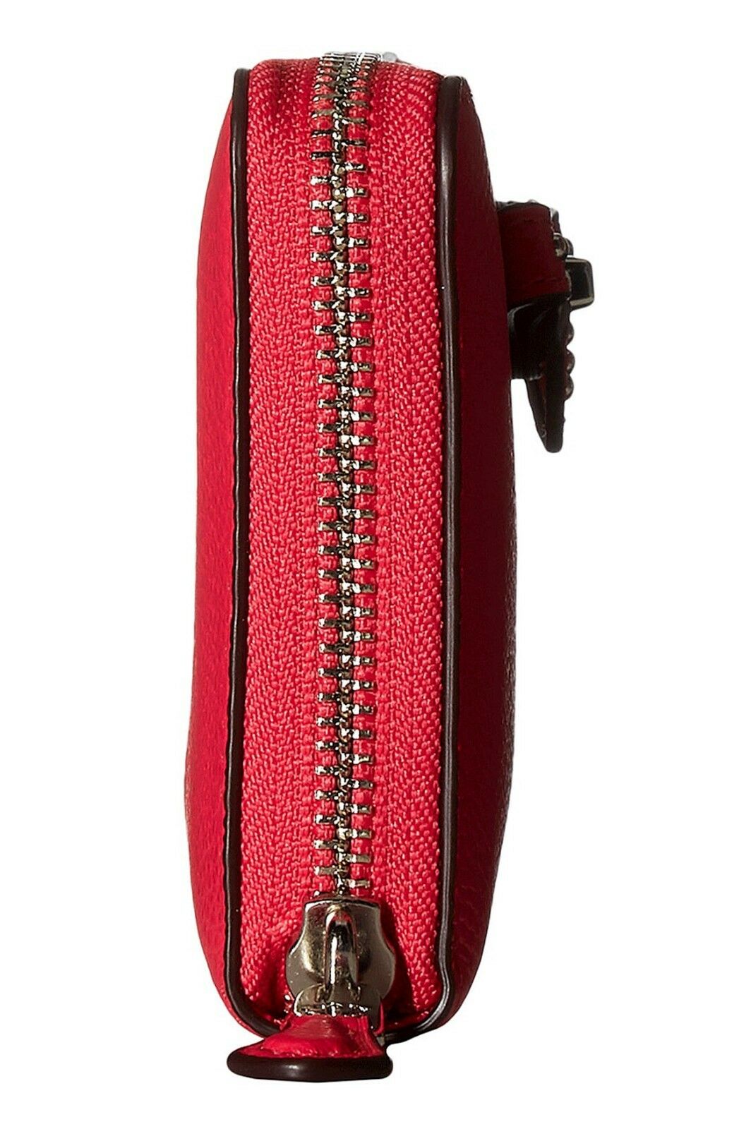 Coach Amaranth Pink Leather Bow Turnlock Tie Zip Around Wallet 53903 NWT