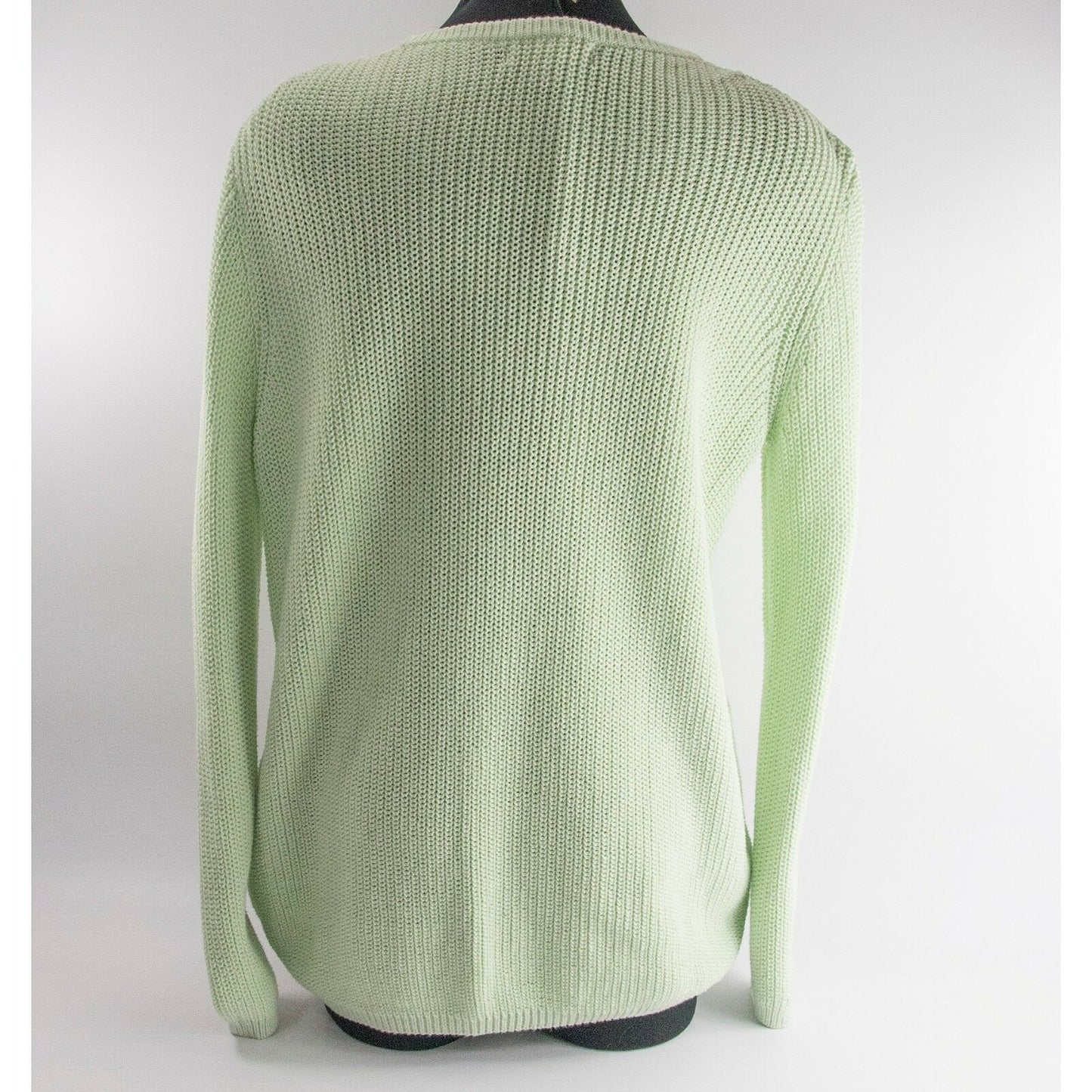 Banana Republic Pale Lime Green Chunky Cable Knit Oversize Sweater M