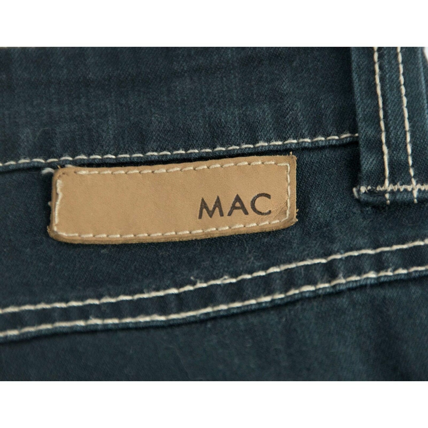 MAC Denim Black Straight Leg Boot Cut Stretch Contrast Stitch Jeans Size 44