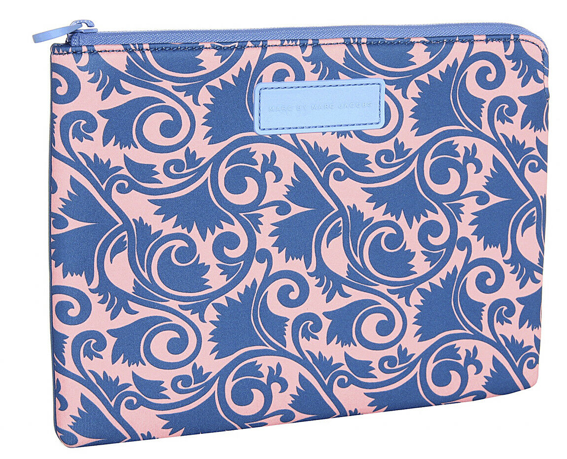 Marc Jacobs Neoprene Apricot Rose Floral Mini Tablet iPad Sleeve Case NWT