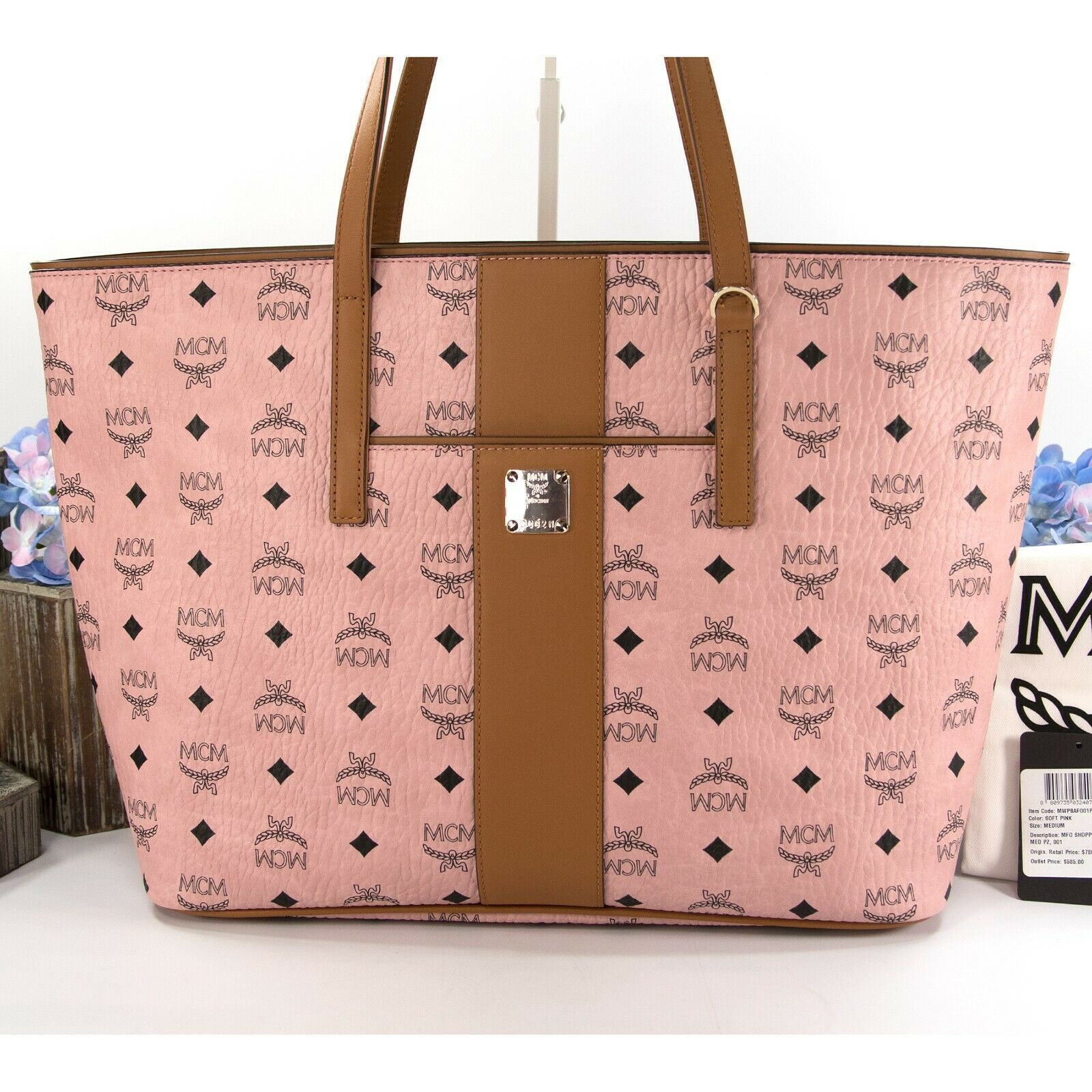 mcm tote bag large