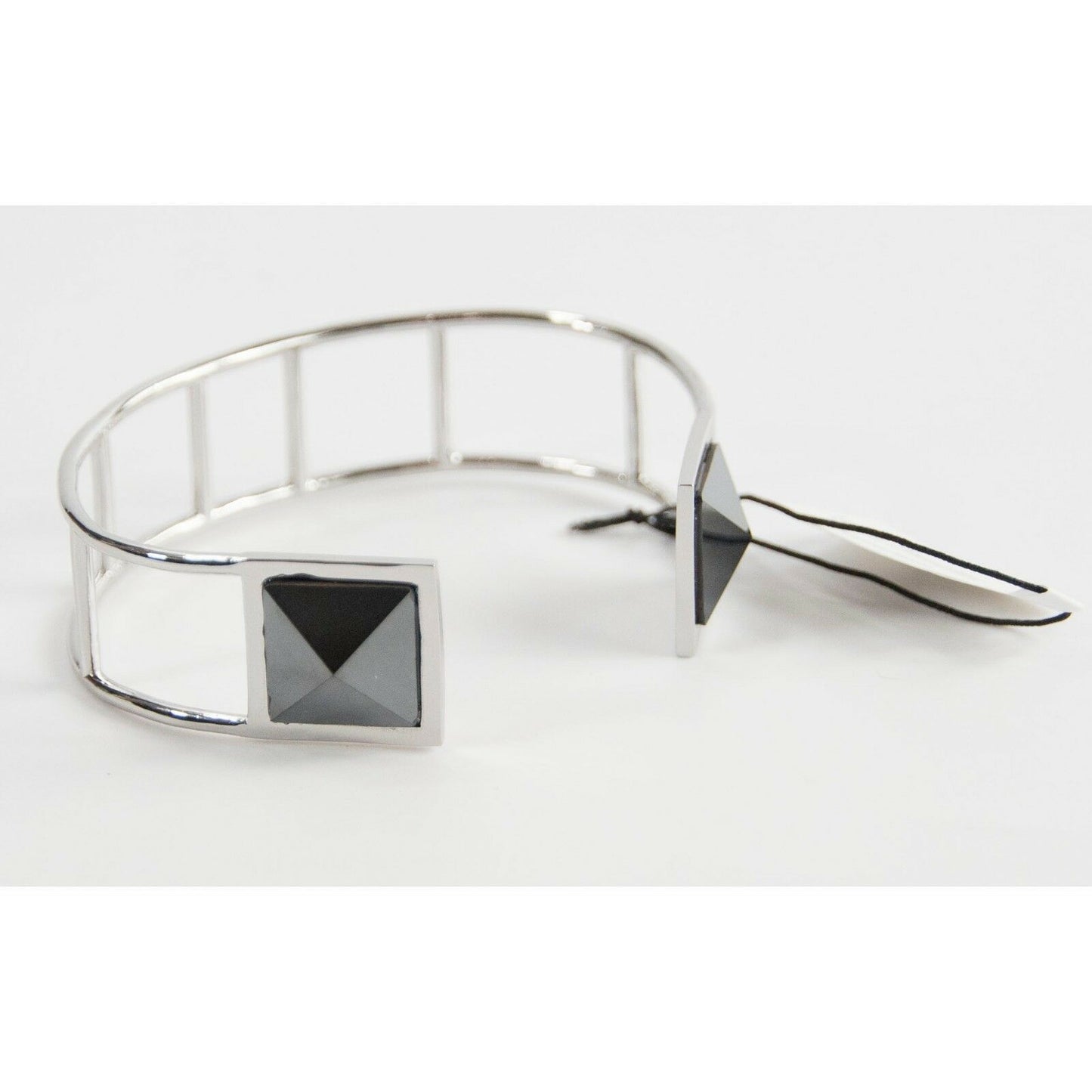 Vera Bradley Silver Hematite Casual Glam Open Cuff Bangle Bracelet NWT