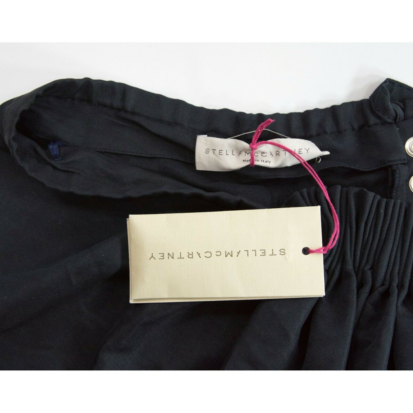 Stella McCartney Black Gathered Drawstring A-Line Skirt 40 NWT $695