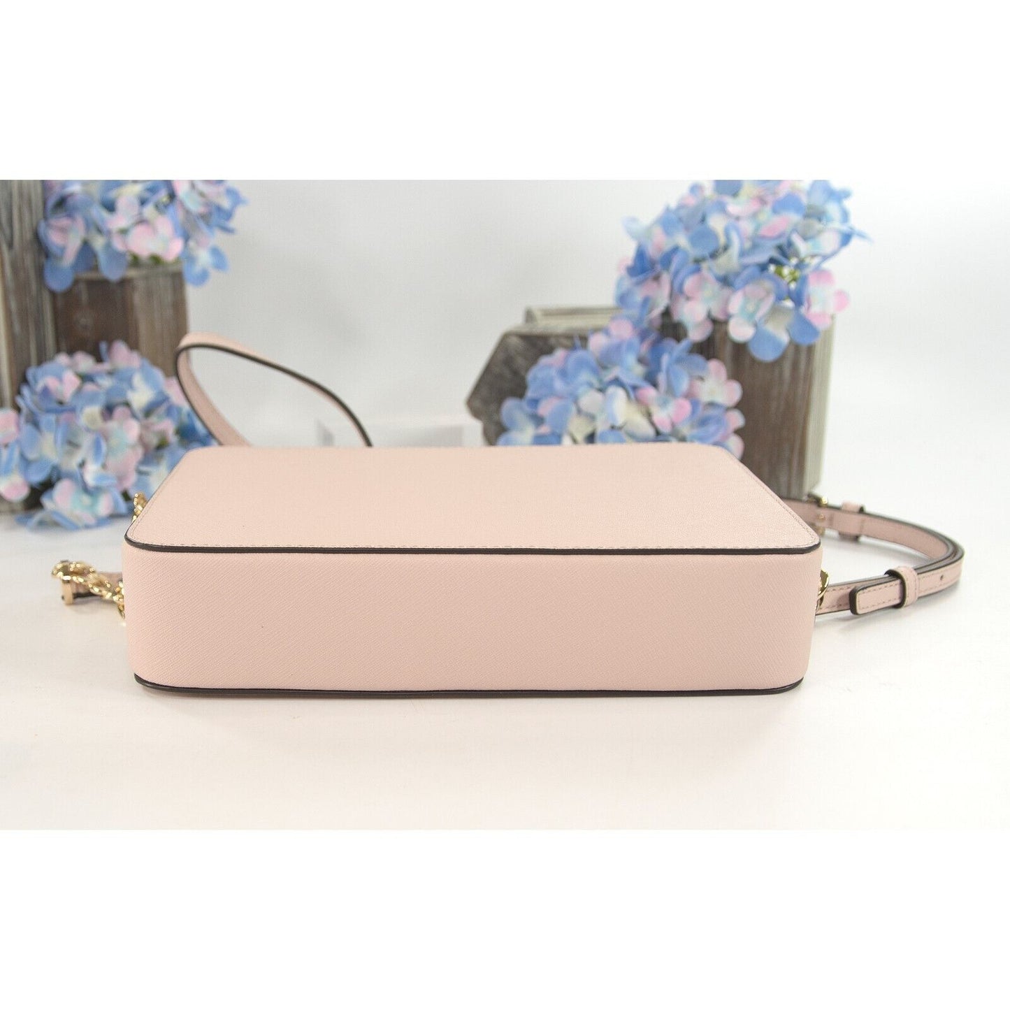 Michael Kors Jet Set Powder Blush Leather Large East West Crossbody Bag NWT