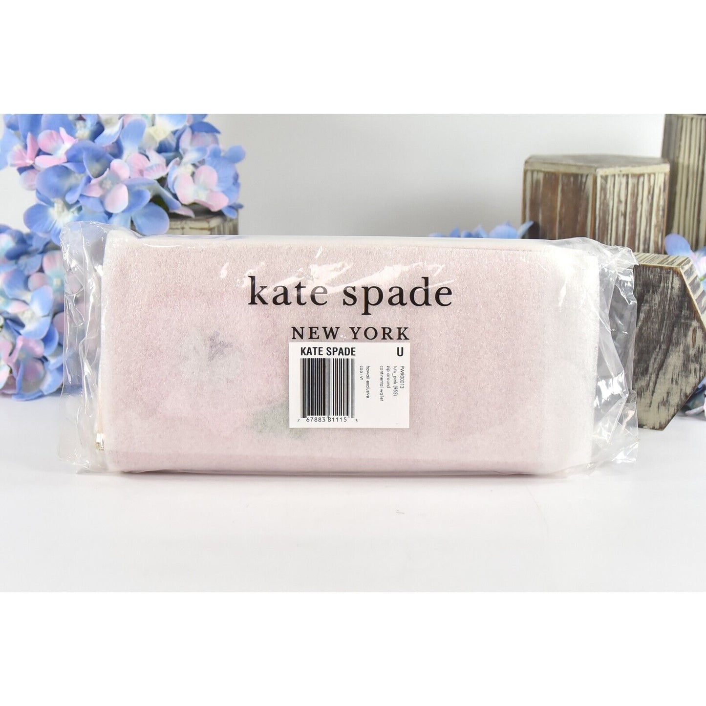Kate Spade Hawaii Hibiscus Tutu Pink Leather Spencer Zip Around Lacey Wallet NWT