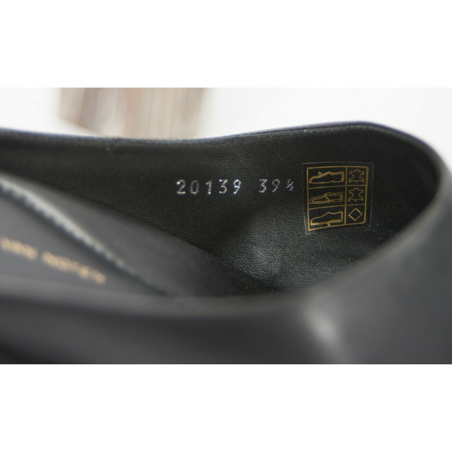 Dries Van Norten Black Calf Leather Cut Out Lug Sole Sandals Size 39.5 9.5 NIB