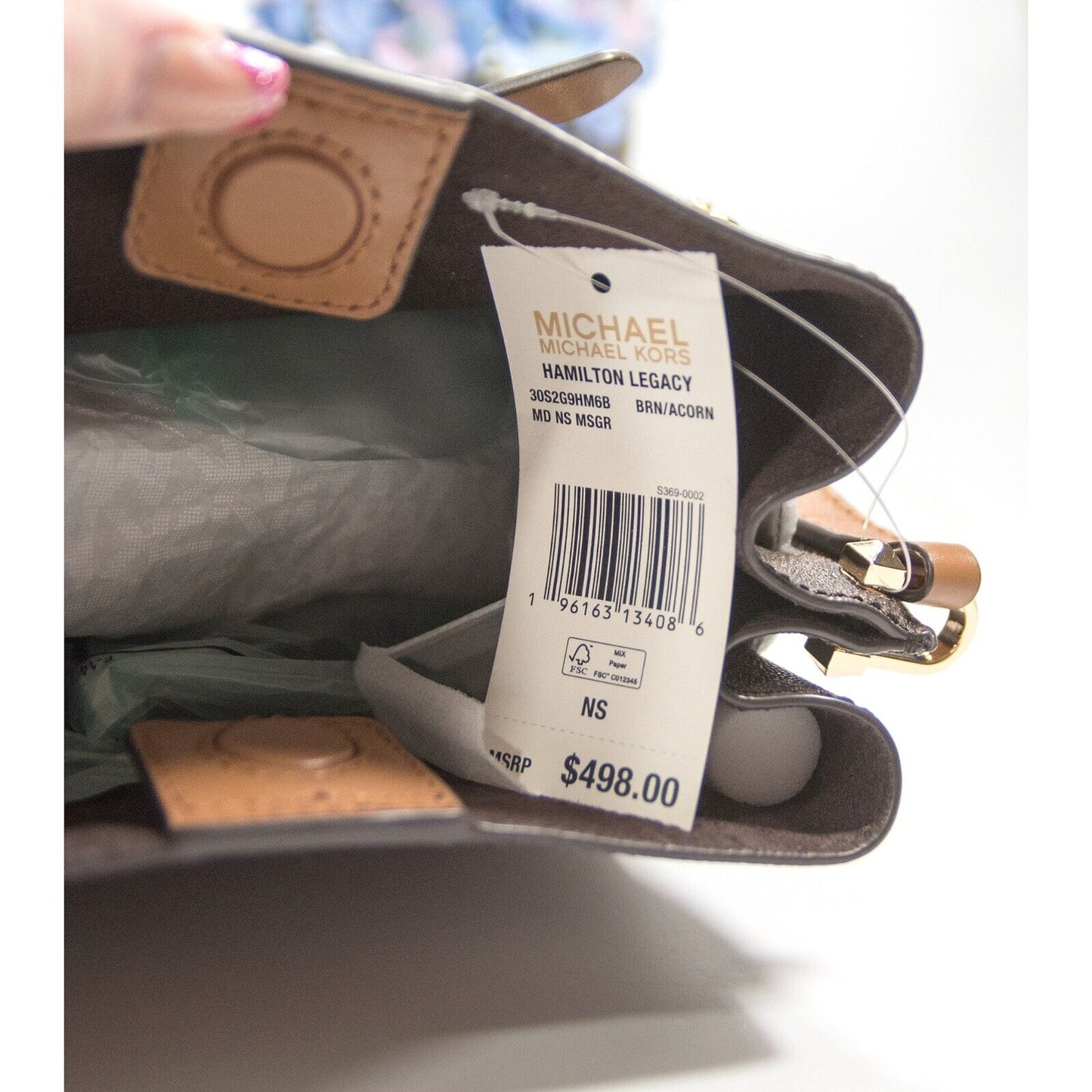 Michael Kors Brown Monogram Hamilton Legacy Leather Satchel Bag NWT