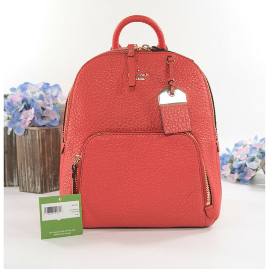 Kate Spade Carter Street Caden Picnic Red Leather Backpack Bag NWT