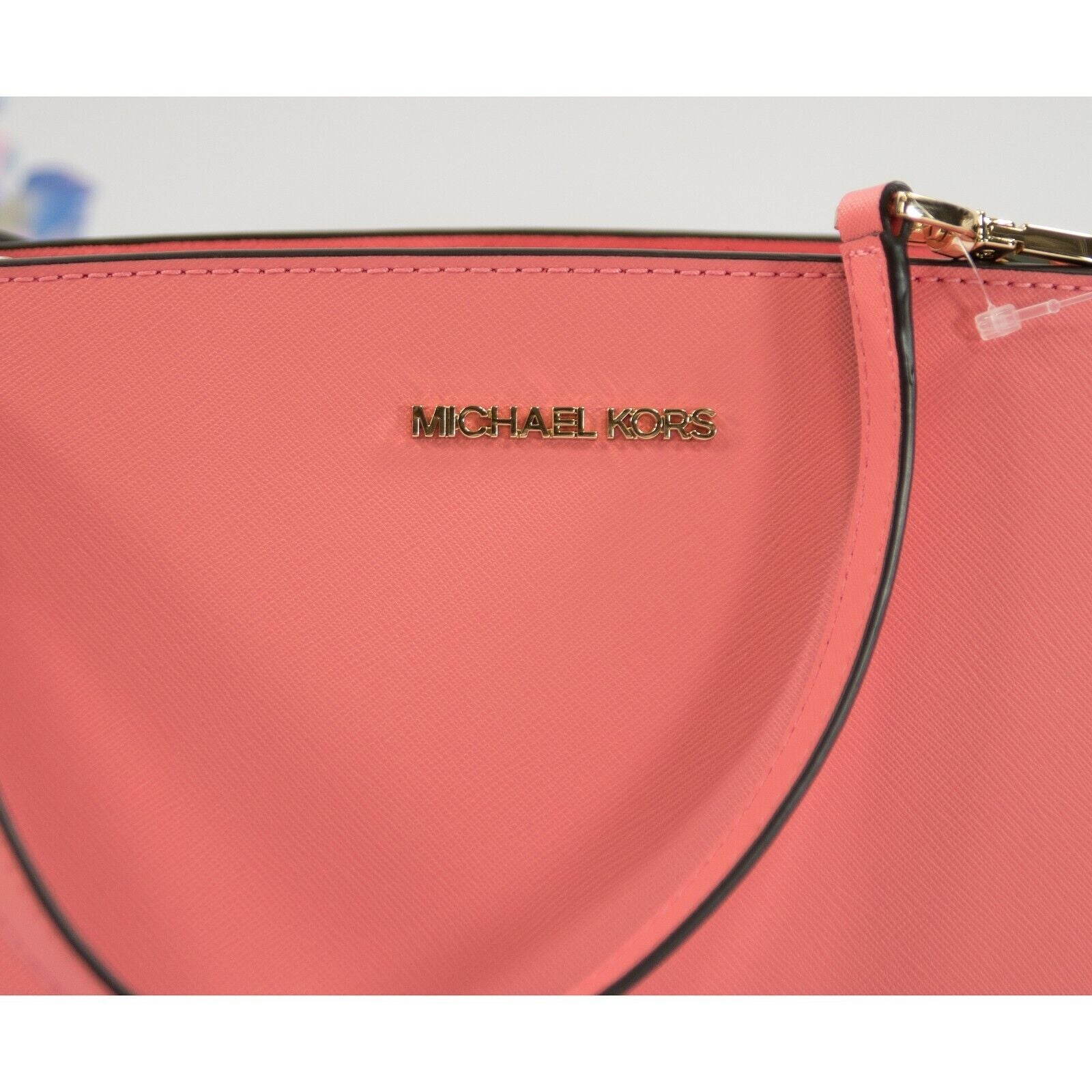 Michael Kors Grapefruit Leather Selma Medium Messenger Crossbody Bag