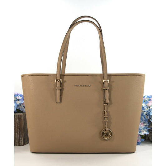 Michael Kors Camel Saffiano Leather Medium Multifunction Travel Tote Bag NWT