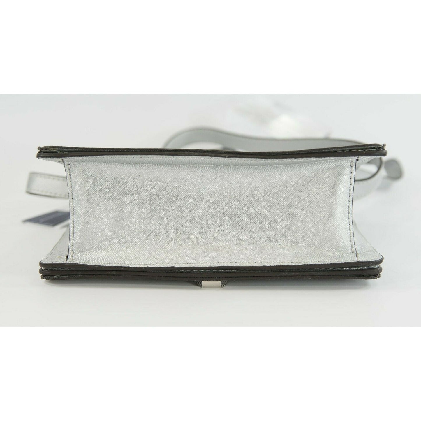 Rebecca Minkoff Silver Saffiano Leather Madison Crossbody Bag NWT