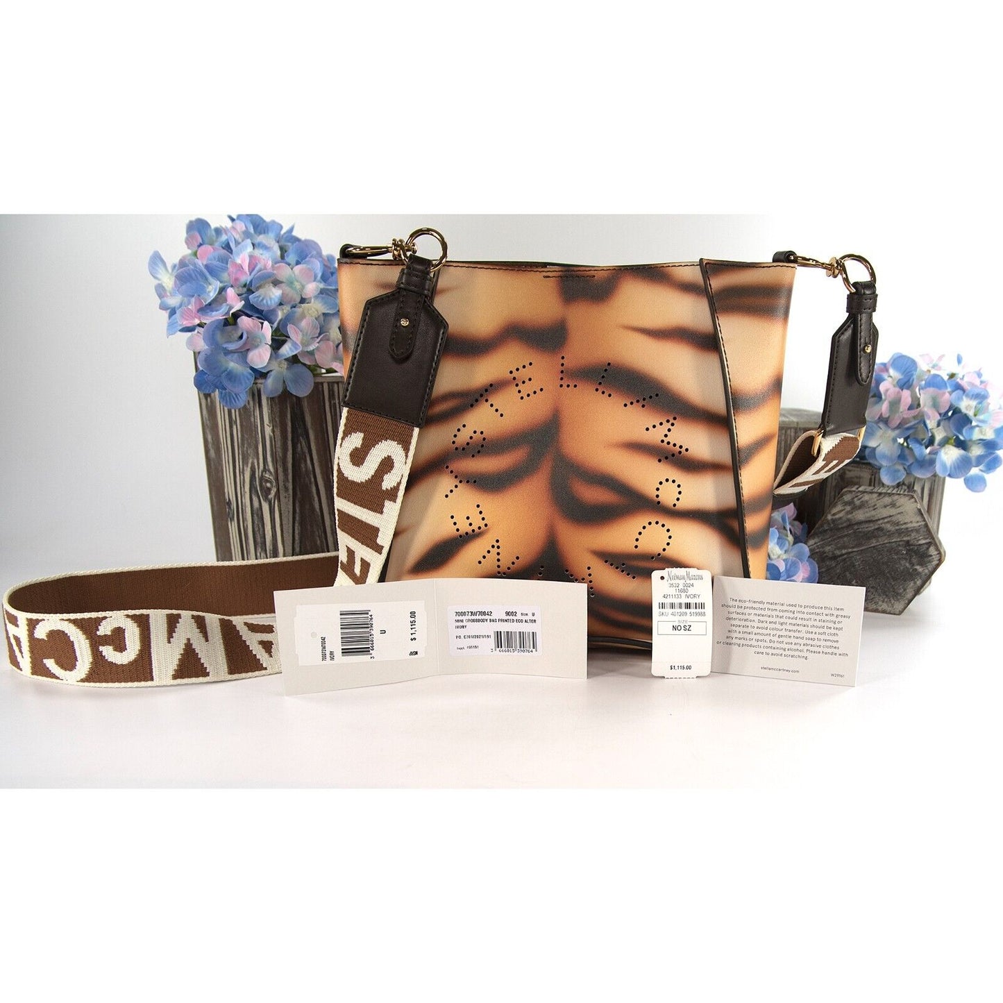 Stella McCartney Tiger Vegan Alter Leather Crossbody Bag NWT