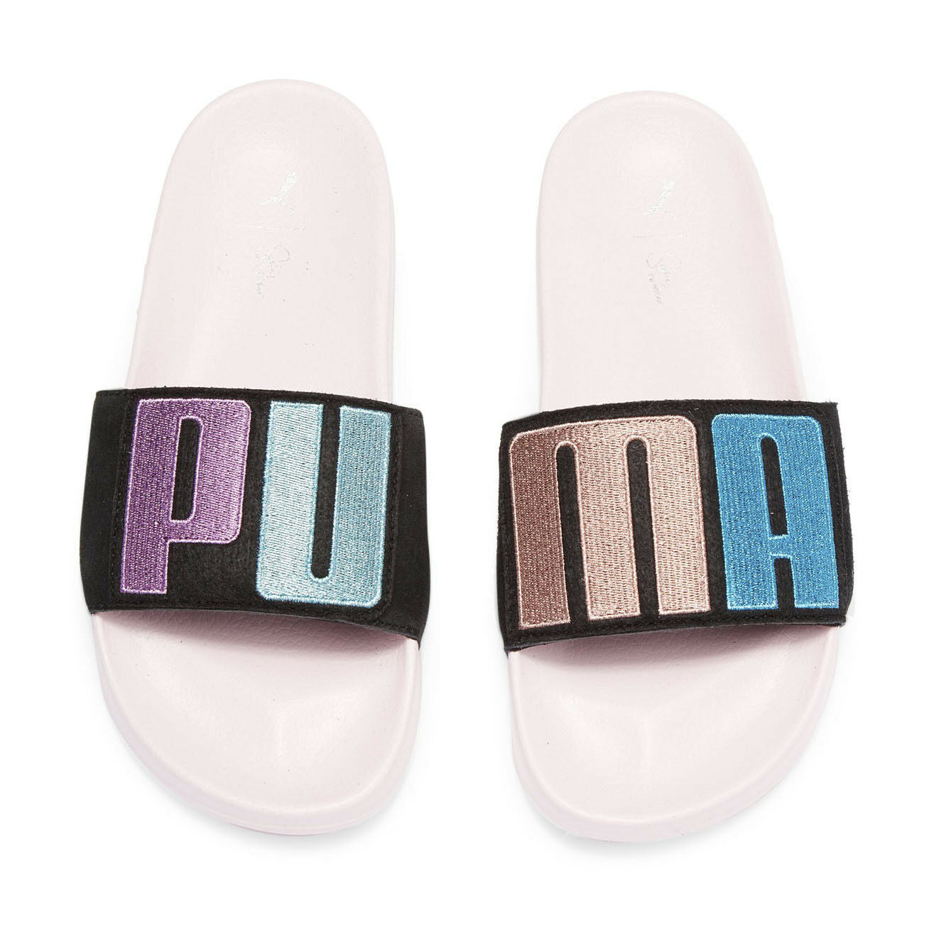 Sophia Webster X Puma Parfait Pink Black Suede Leadcat Slide Sandals 7.5 NIB