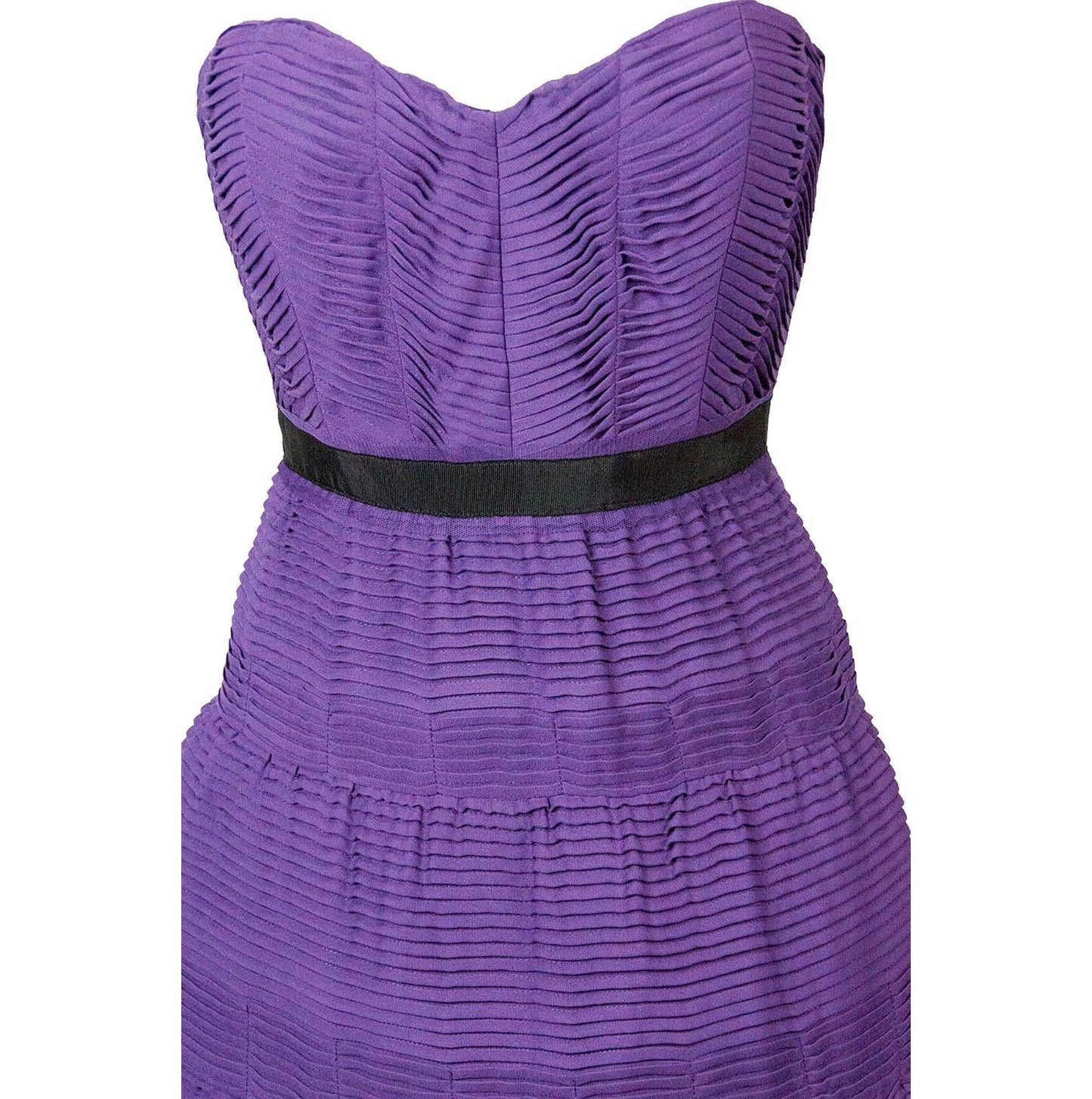 BCBGMaxAzria Purple Strapless Lined Cocktail Party Prom Dress 4 $328 NWT