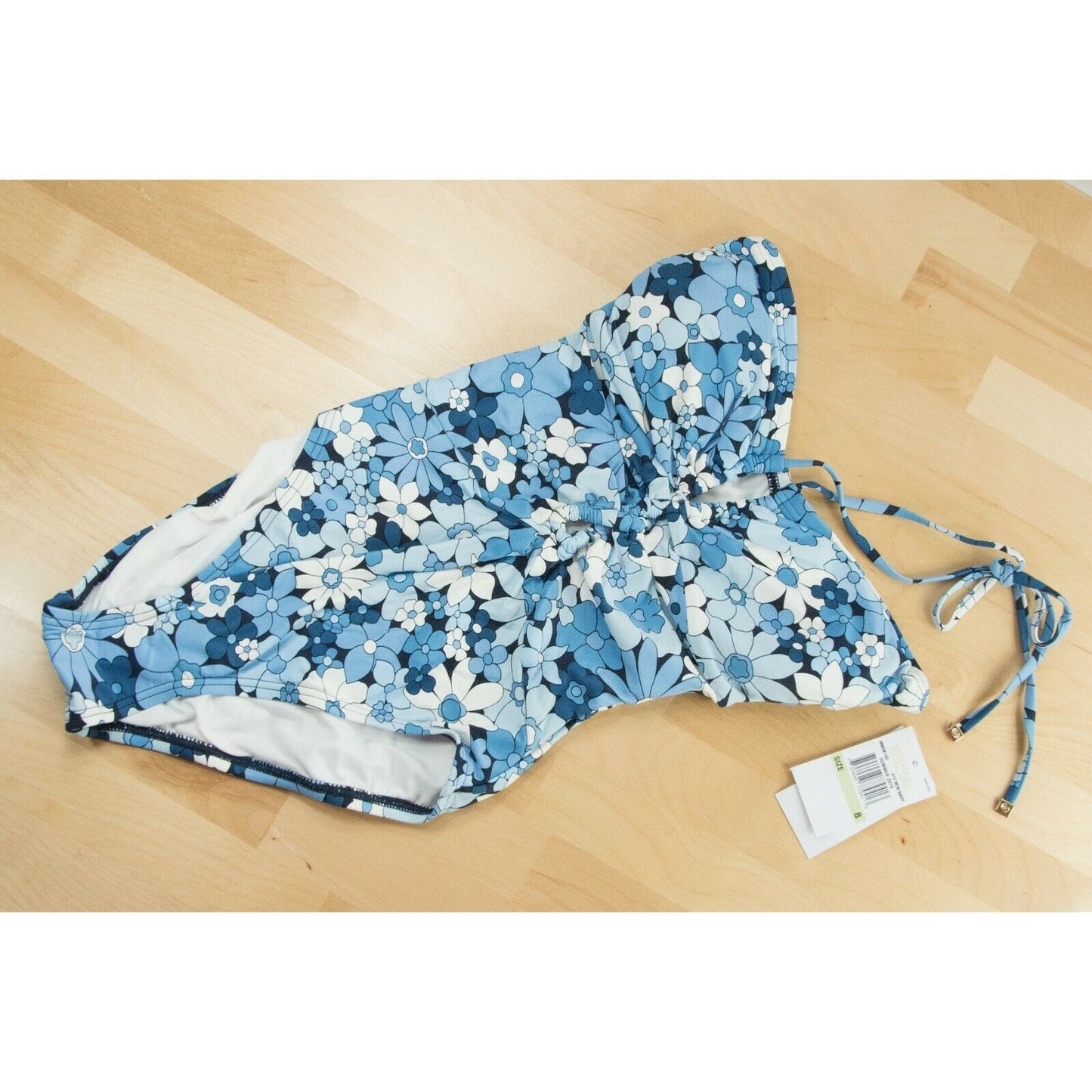 Michael Kors Cherry Summer Flower Keyhole Swimsuit 8 NWT