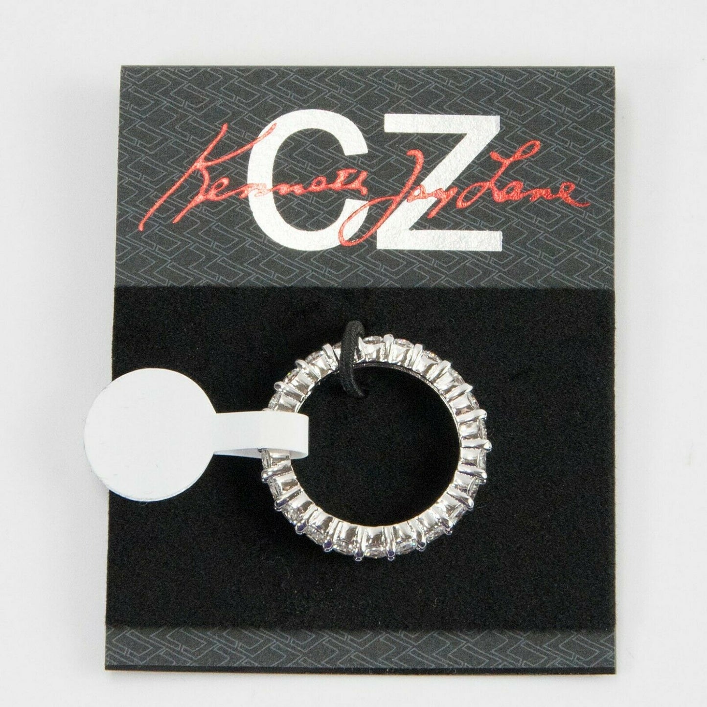 CZ by Kenneth Jay Lane Rhodium Silver 6cttw Infinity Ring Sz 7 NWT