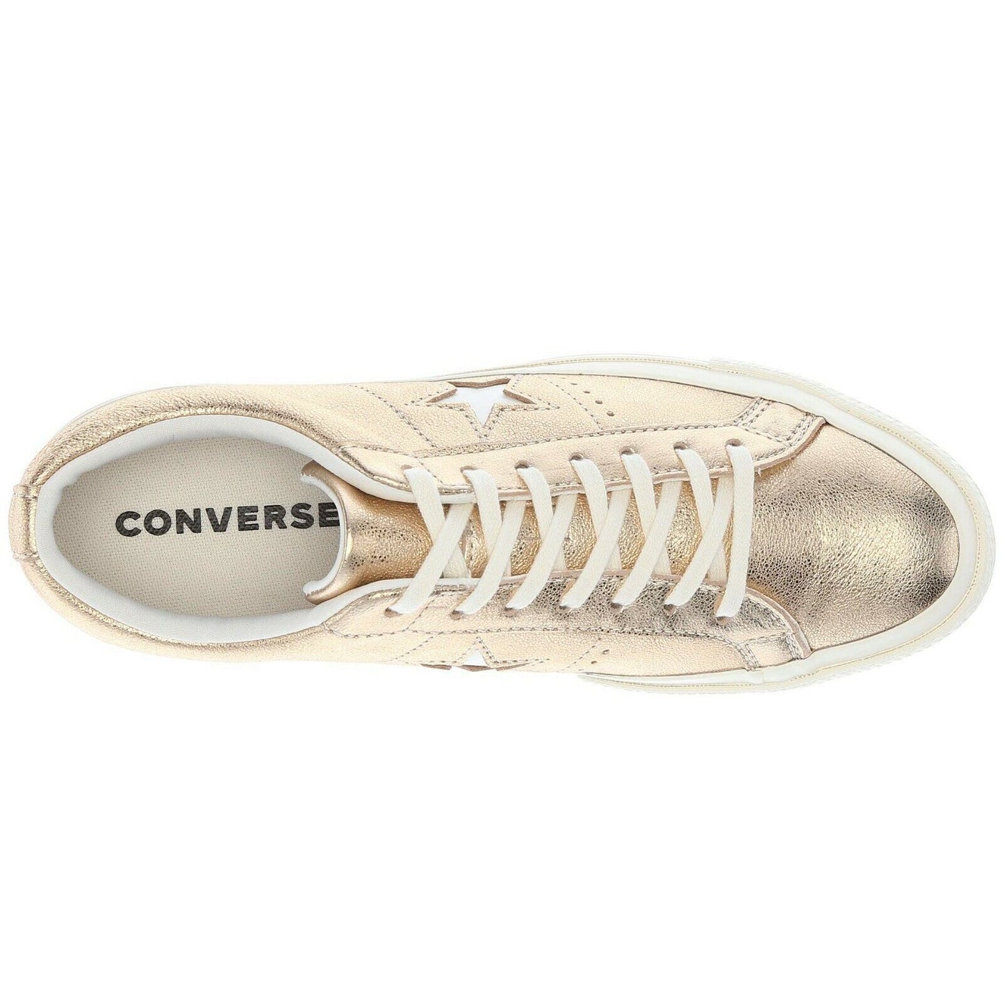 Converse Metallic Gold Leather One Star Oxford Runner Sneakers Size 9.5 NIB