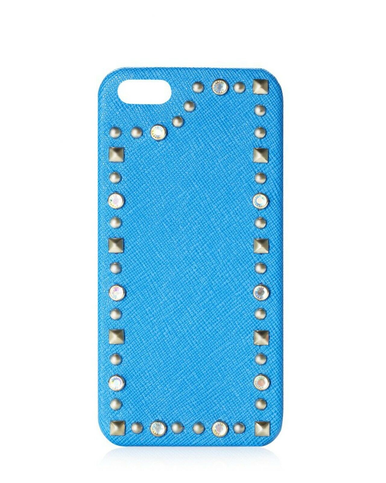 Juicy Couture Leather Jeweled Turquoise Saffiano iPhone 5 Hard Shell Case NWT