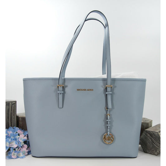 Michael Kors Pale Blue Saffiano Leather Multifunction Travel Tote Bag NWT