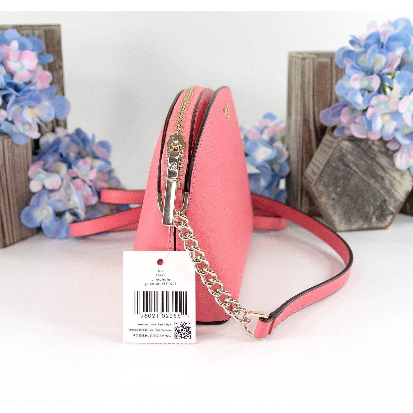 Kate Spade Cameron Street Hilli Garden Pink Leather Dome Crossbody Bag –  Design Her Boutique