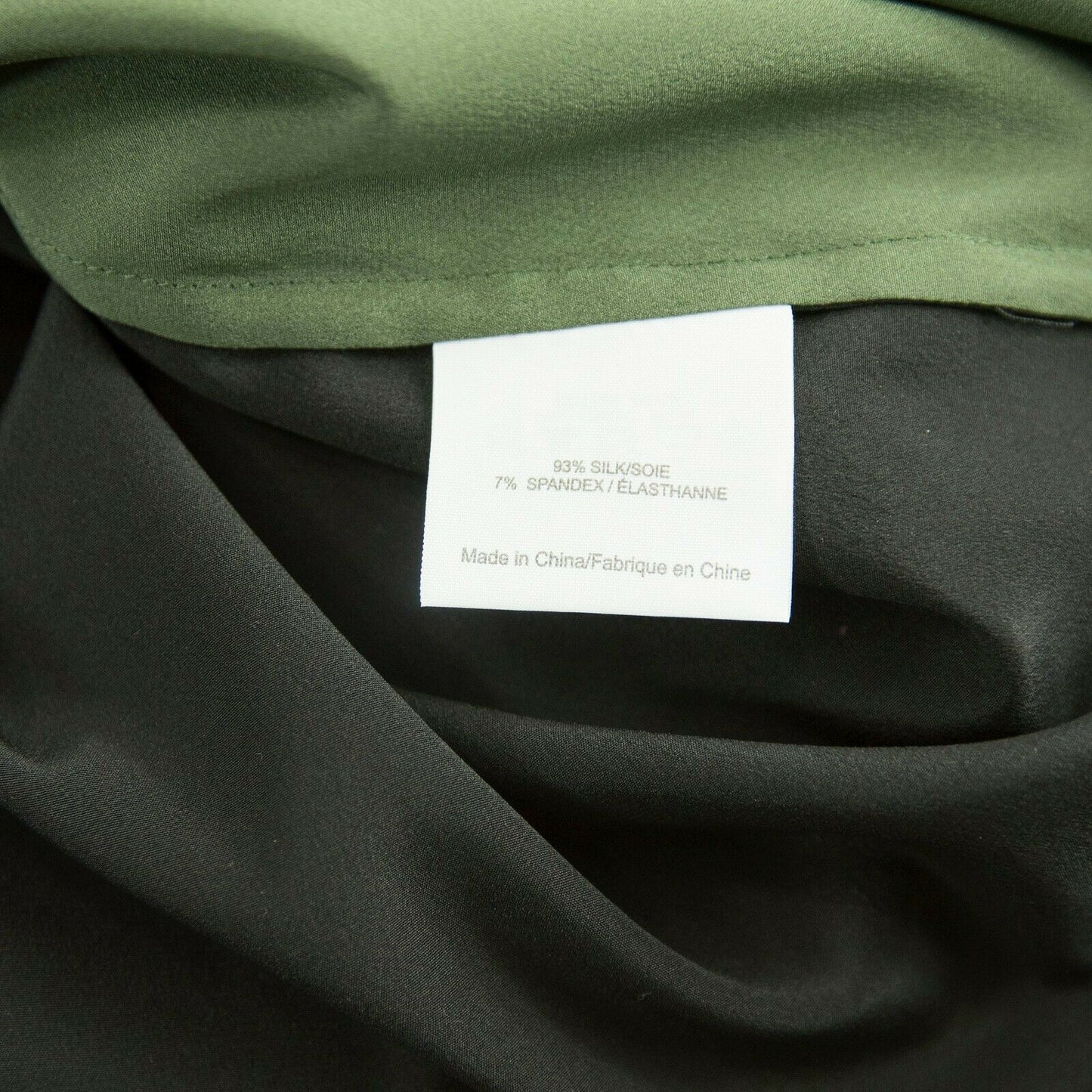 Tory Burch Green Black Colorblock Silk Button Down Blouse Top 14 NWOT