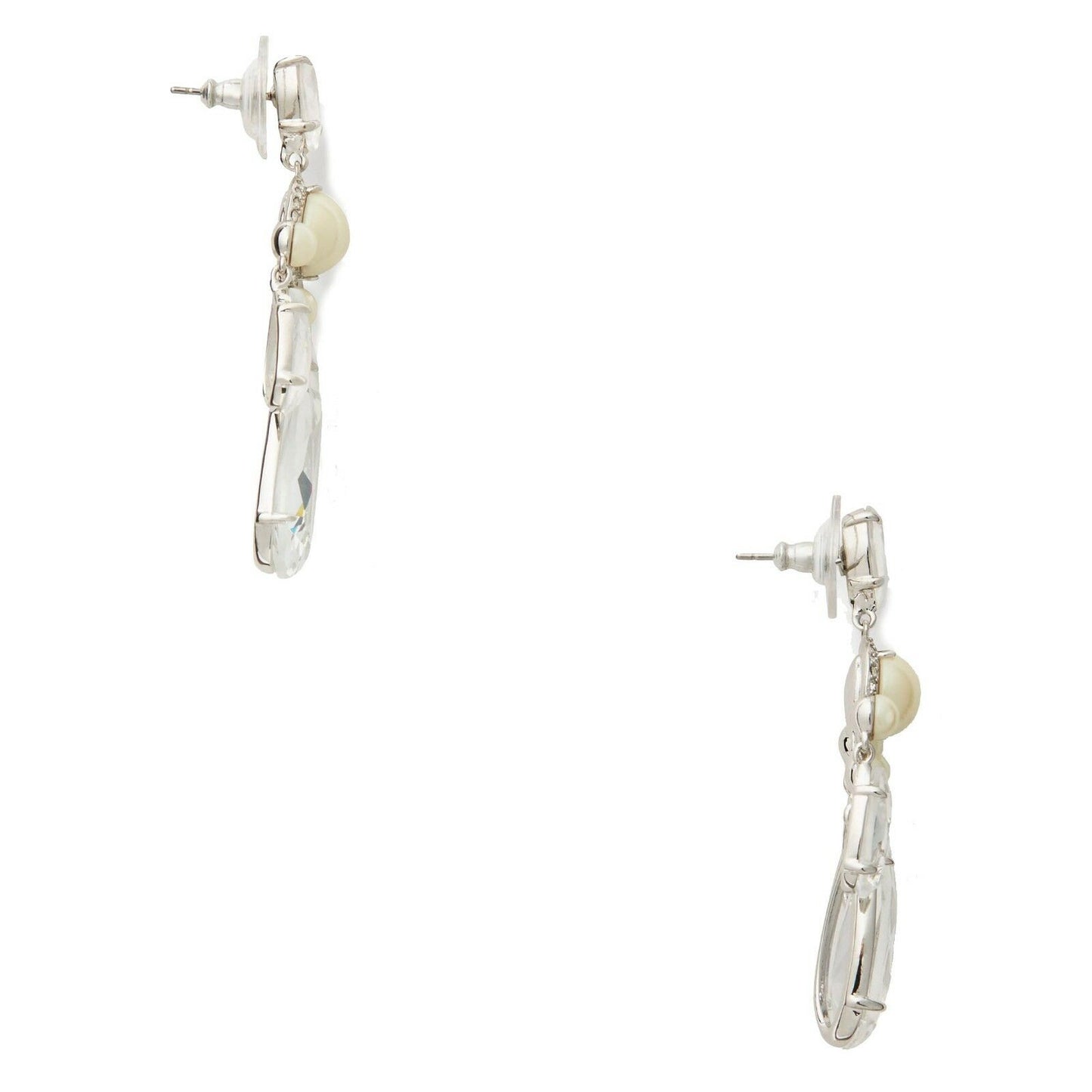 Kate Spade Crystal Glitz Glam Chandelier Faux Pearl Dangle Earrings WBRUF080 NWT