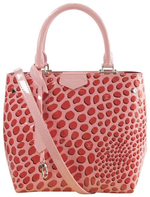 Louis Vuitton Monogram Vernis Jungle Dots Sugar Pink Poppy Patent Leather Tote