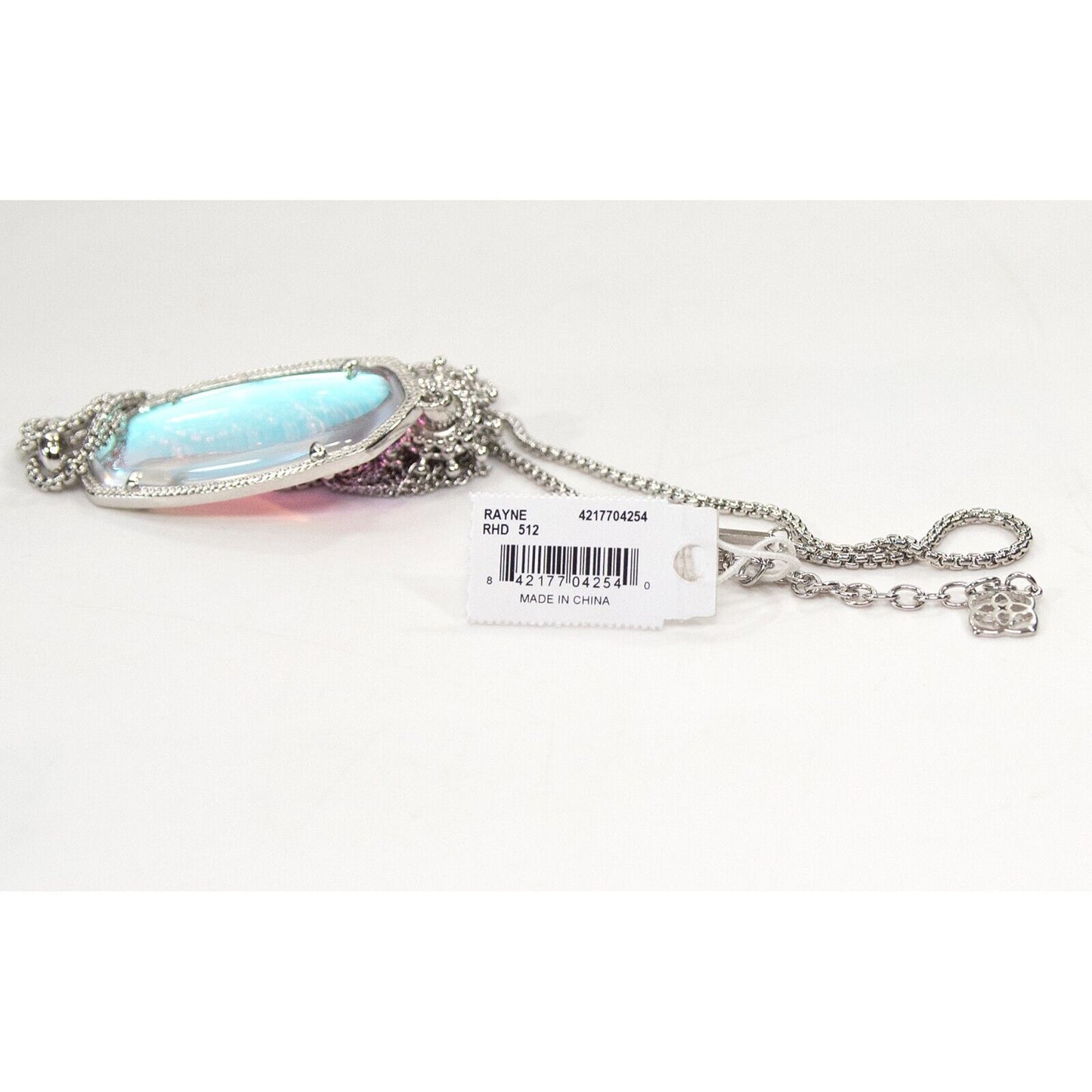 Kendra Scott Rayne Iridescent Glass Long Pendant Necklace NWT