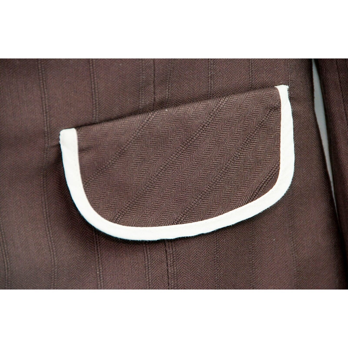 Nine West Brown Cotton Shell Beaded Blazer Jacket Size 8 EUC