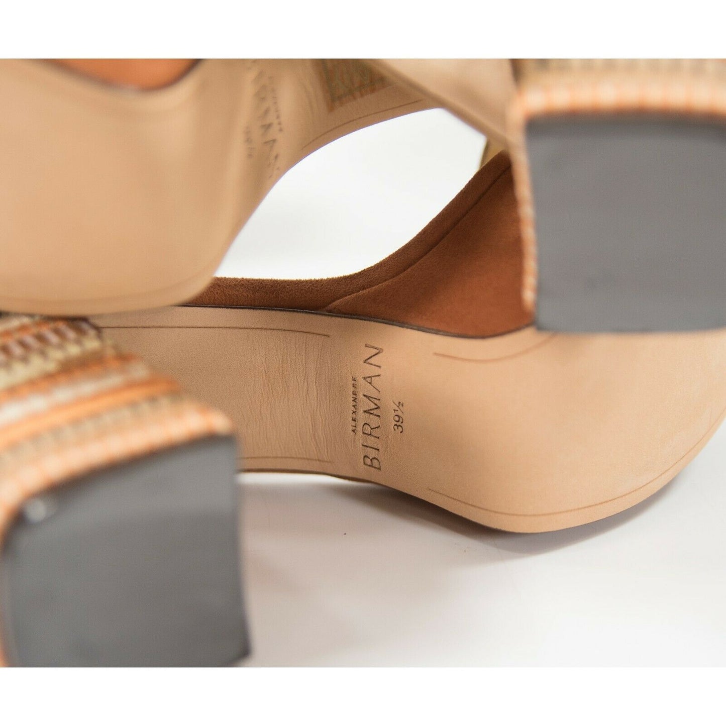 Alexandre Birman Noelle Suede Embroidery Heel Platform Sandals 39.5 9.5 NIB