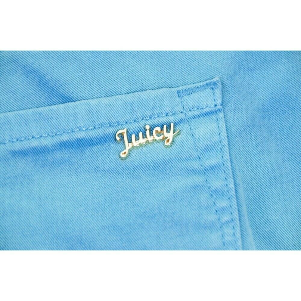 Juicy Couture Black Label Blue Tropic Water Print Denim Jeans 28 NWT