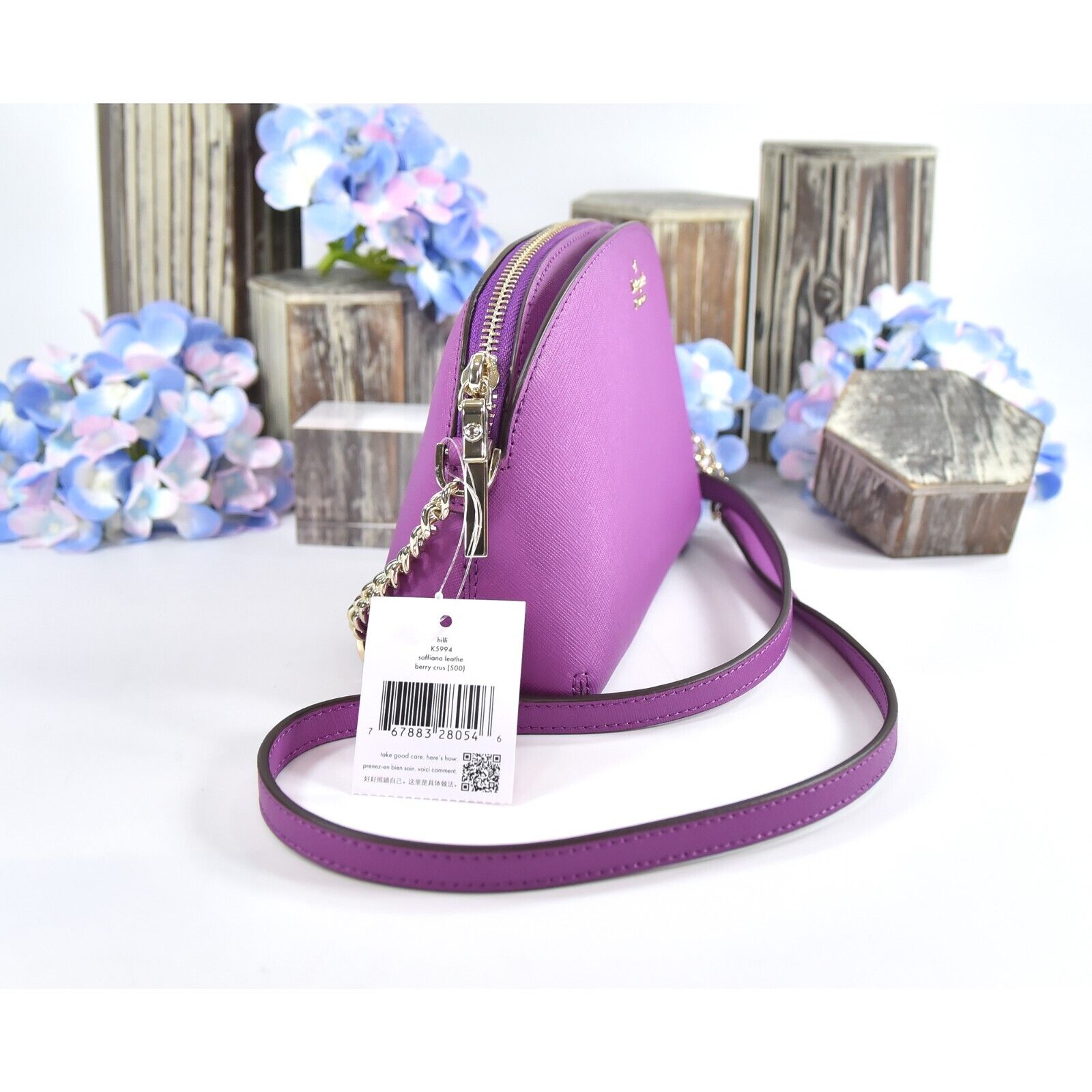 Kate Spade Cameron Street Hilli Garden Pink Leather Dome Crossbody Bag –  Design Her Boutique