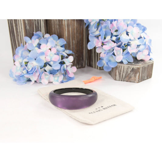 Alexis Bittar Iris Purple Lucite Medium Tapered Bangle Bracelet NWT