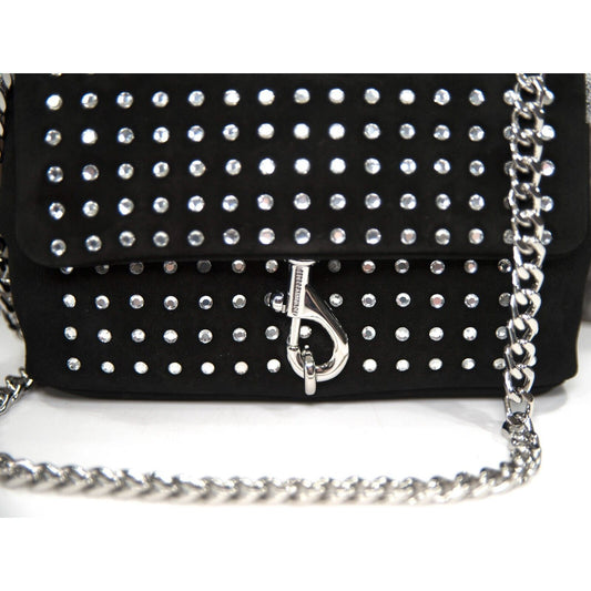 Rebecca Minkoff Edie Date Night Studded Black Suede Mini Bag NWT