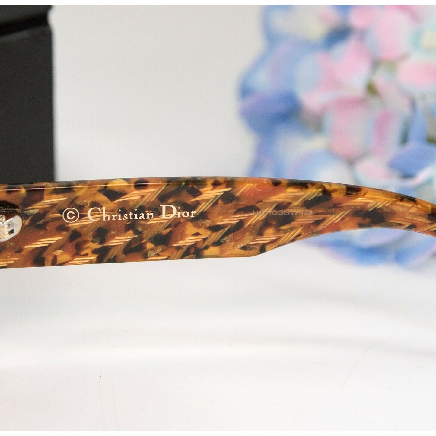 Christian Dior 4N1SB Honey Tweed Flanelle 3 Logo Sunglasses NWT Case