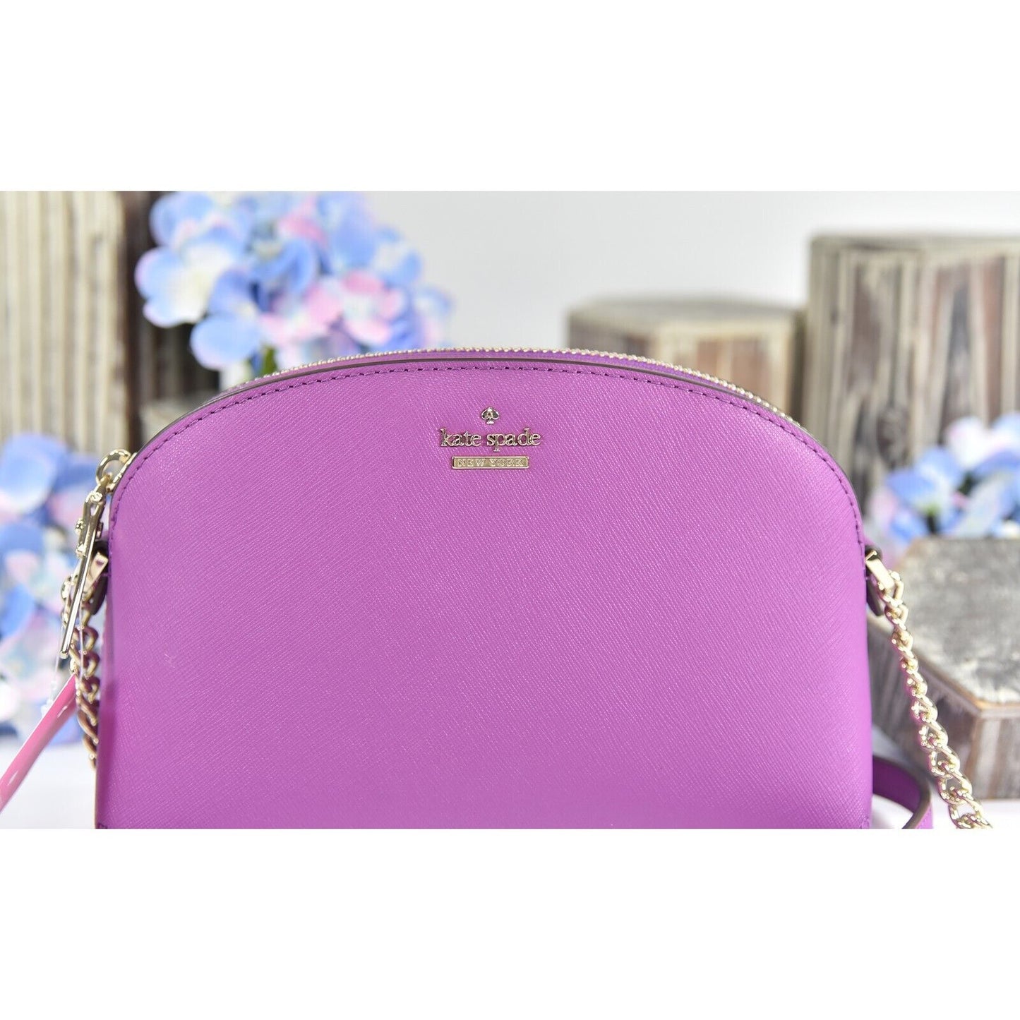 Kate Spade Cameron Street Hilli Berry Crush Leather Dome Crossbody Bag NWT