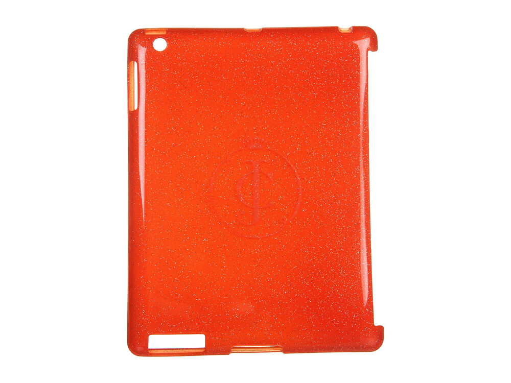Juicy Couture Fire Opal Orange Glitter Silicone Fitted iPad Skin YTRUT229 NWT