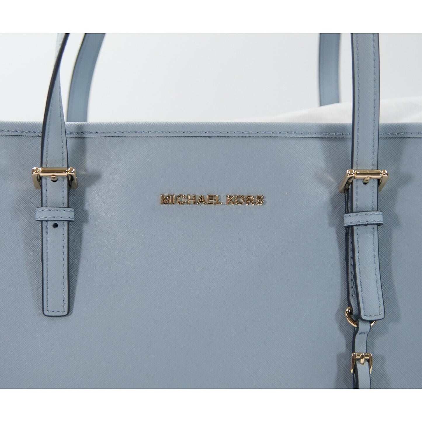 Michael Kors Pale Blue Saffiano Leather Multifunction Travel Tote Bag NWT
