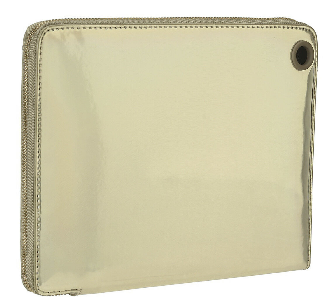 Marc Jacobs Techno Gold Hologram iPad Folio Tablet Case NWT