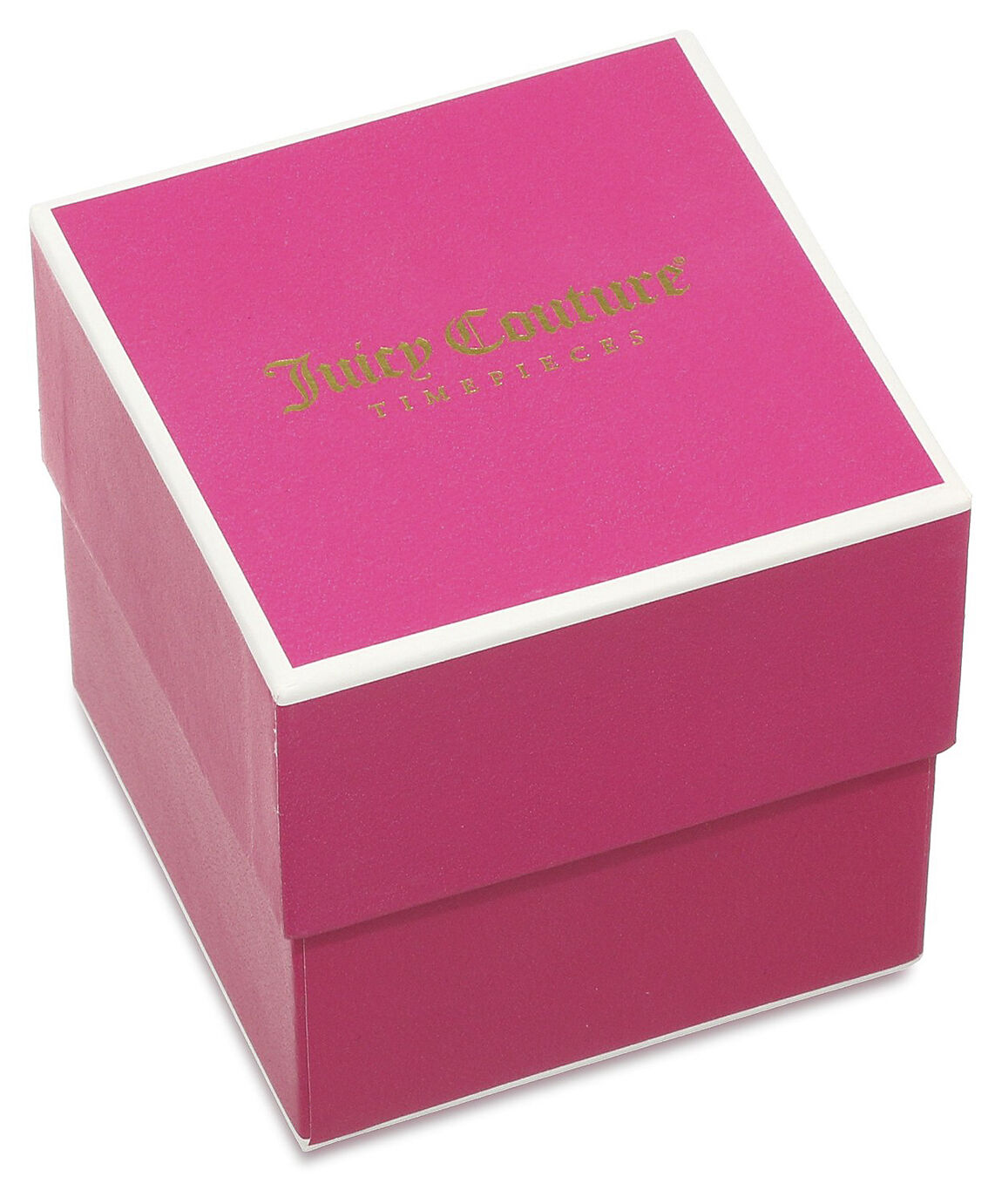 Juicy Couture Rich Girl Pink Neon Silicone Rubber Strap Silver Runway Watch