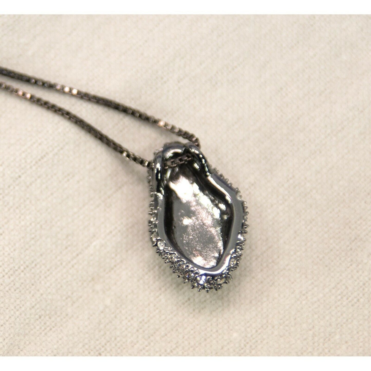 Alexis Bittar Gunmetal Labradorite Crystal Cluster Pendant Necklace NWT