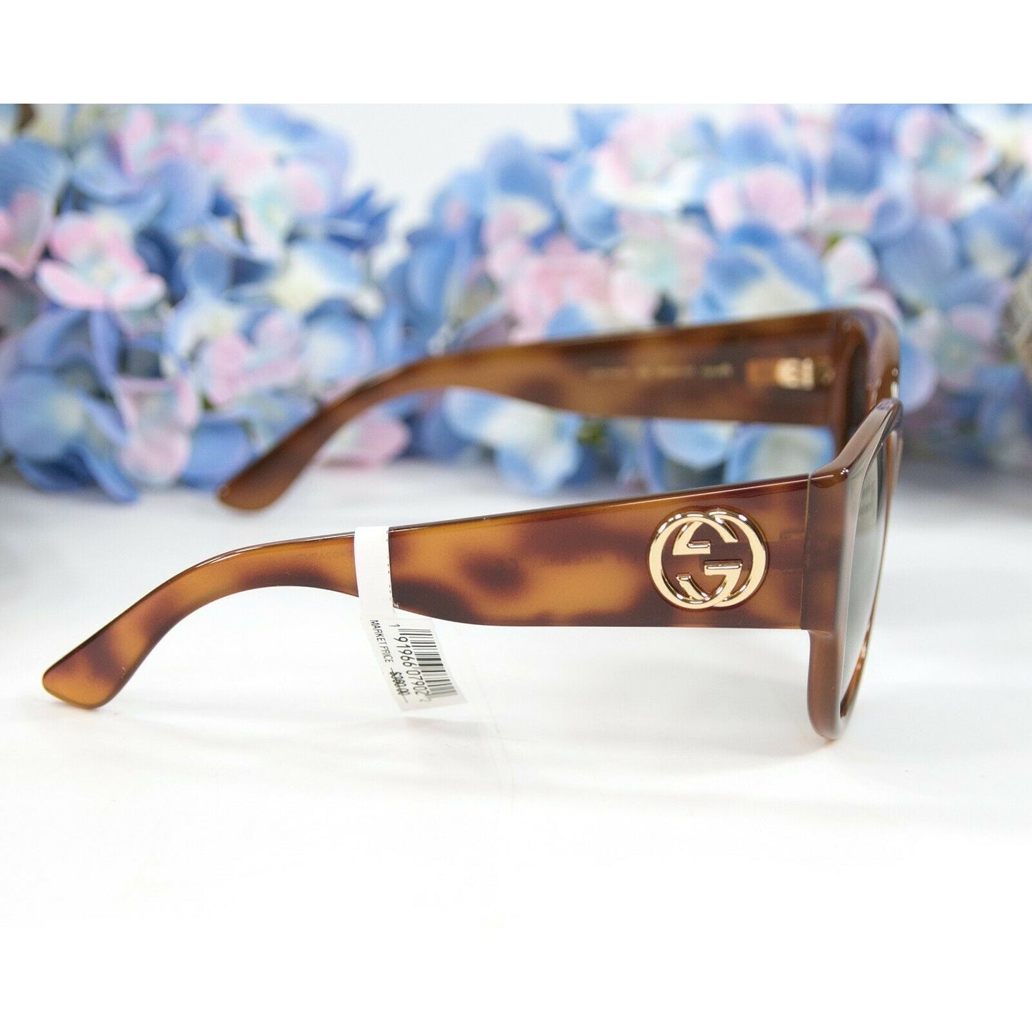 Gucci Avana Tortoise Oversize Cat Eye Sunglasses NWT GG0142SA